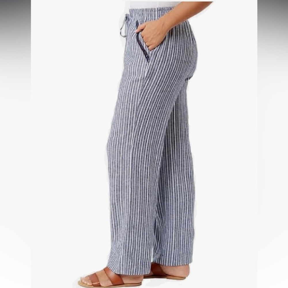 Striped Wide-Leg Pants